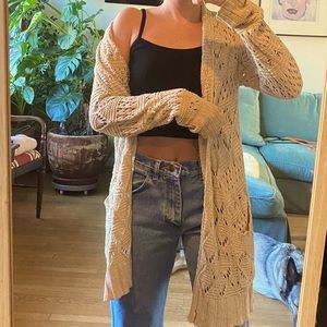 Lucky Brand Crochet Cardigan